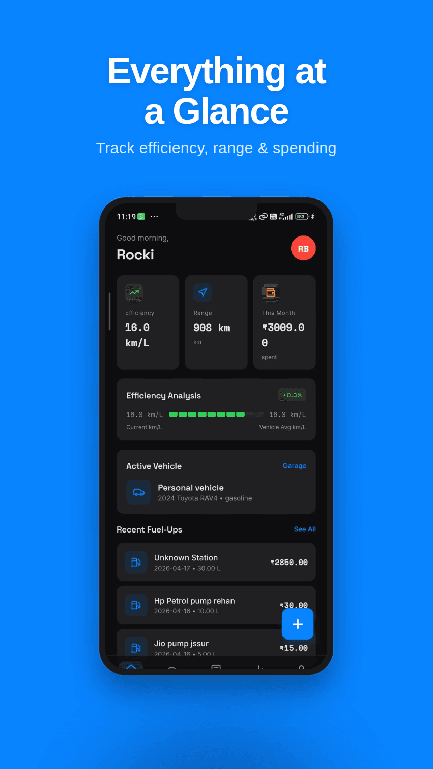 MotorIQ, Tracks a car's fuel, mileage, and spending from a scanned receipt.