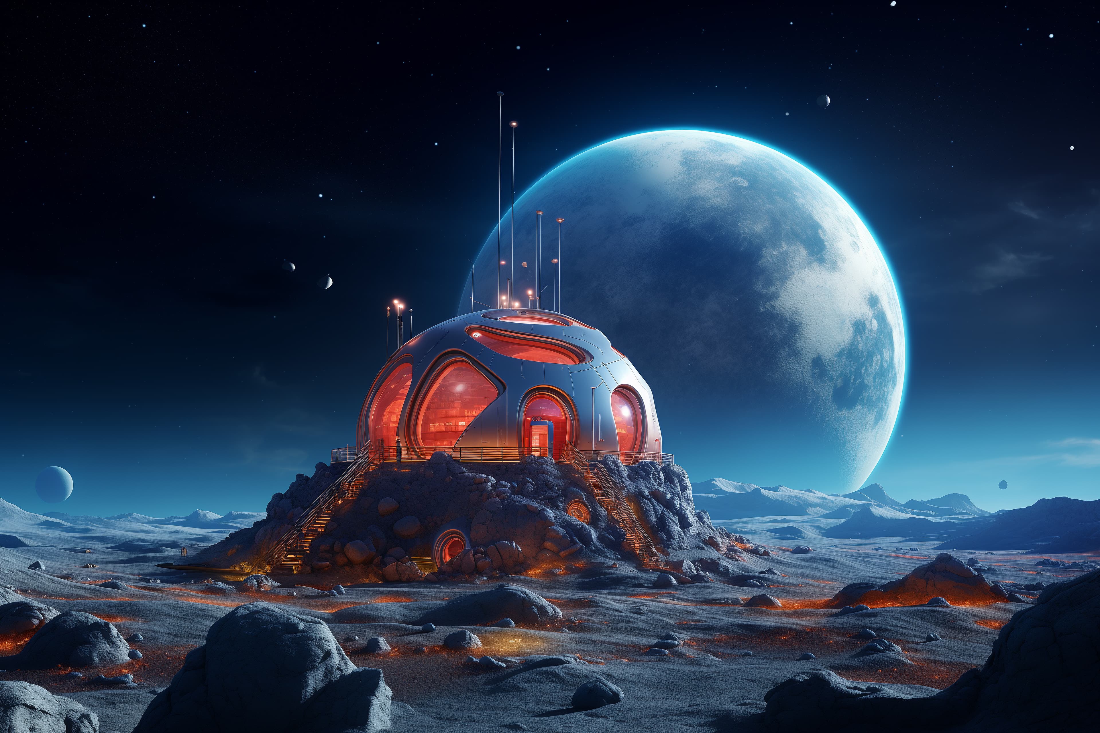 Voice waveform and chat bubbles merging into a decision graph